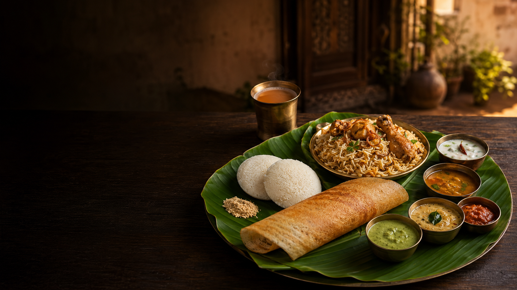 Traditional South Indian food at RS Family Restaurant